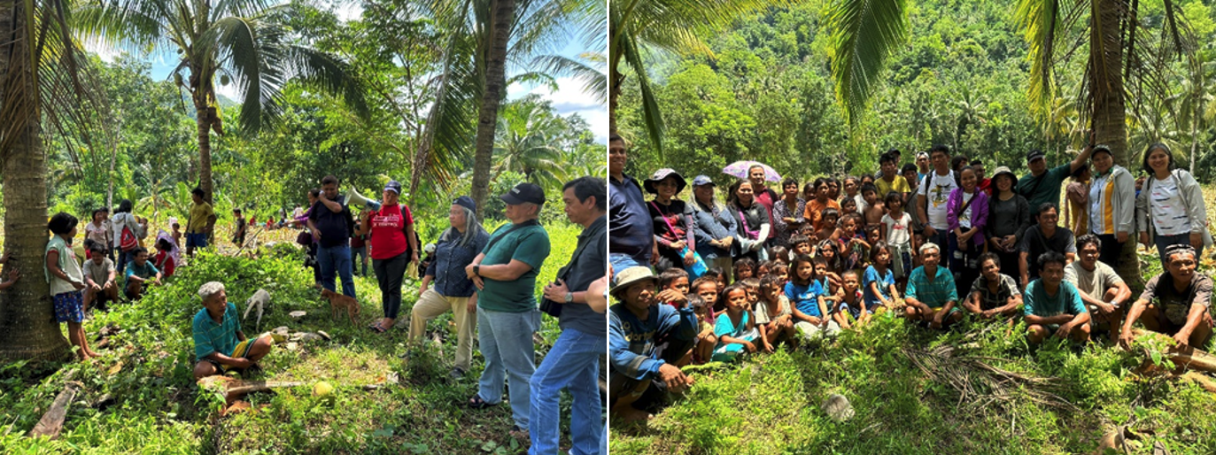 PCAARRD Team, MinSU Project Team, and PMUI together with the Mangyan beneficiaries of Sitio Bayang.