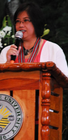 Dr. Lily Ann D. Lando of PCAARRD, delivering the good news for the coffee industry.