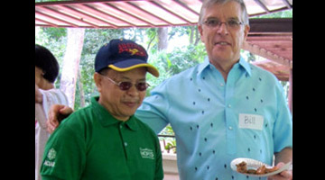 PCAARRD Executive Director Dr. Patricio S. Faylon (left) with Ambassador Bill Tweddell.