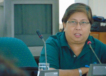 Dr. Maripaz Perez, WorldFish Regional Director for Asia, presenting the Aquatic Agriculture System (AAS) Program during the PCAARRD-WorldFish Technical Working Group (TWG) Meeting held on July 11, 2014 at the PCAARRD Headquarters.