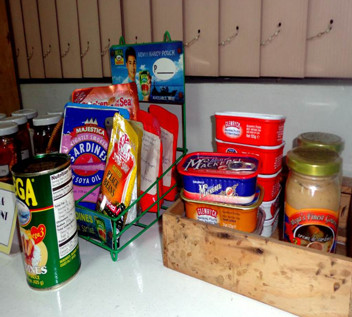 Photo shows some of Mega Global’s sardine products in can, pouch, club can, and bottles.